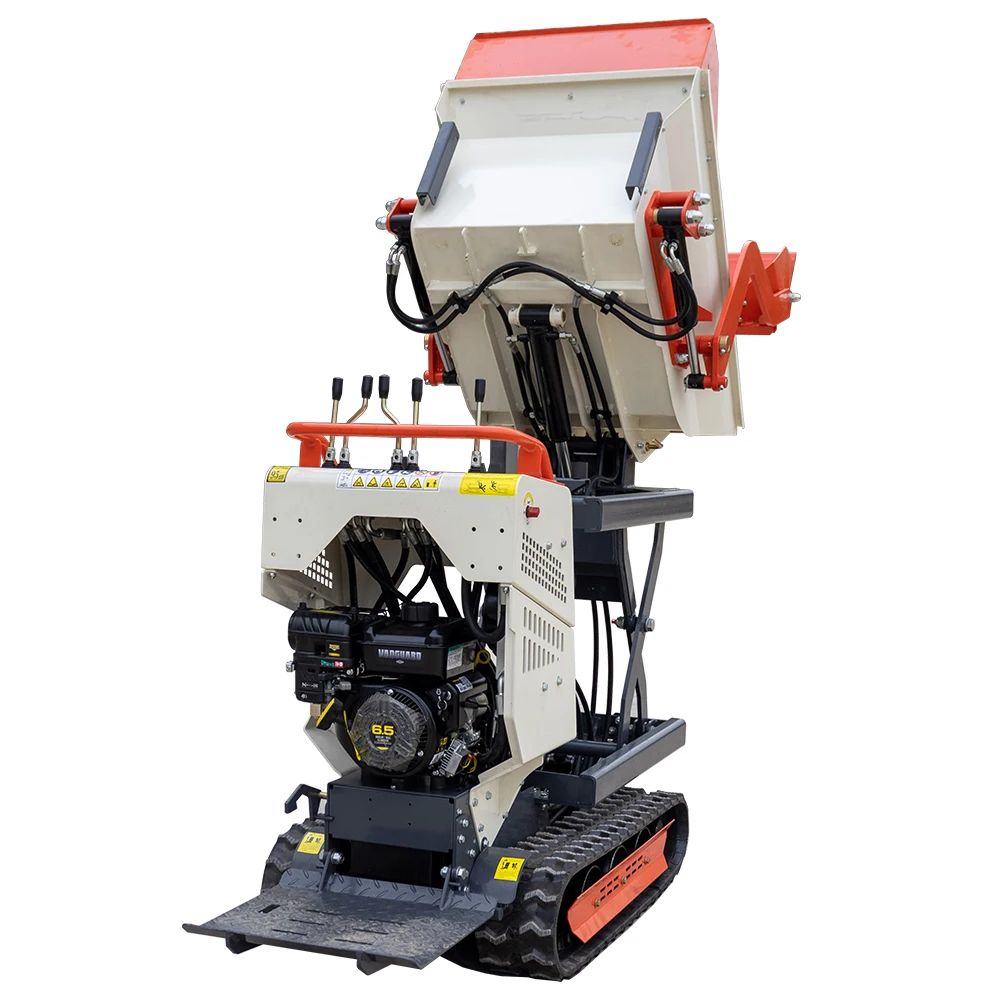 Ht500Y-4 500Kg Mini Dumper Crawler Piccolo Trattore Cingolato Autocaricante Dumper Con Secchio