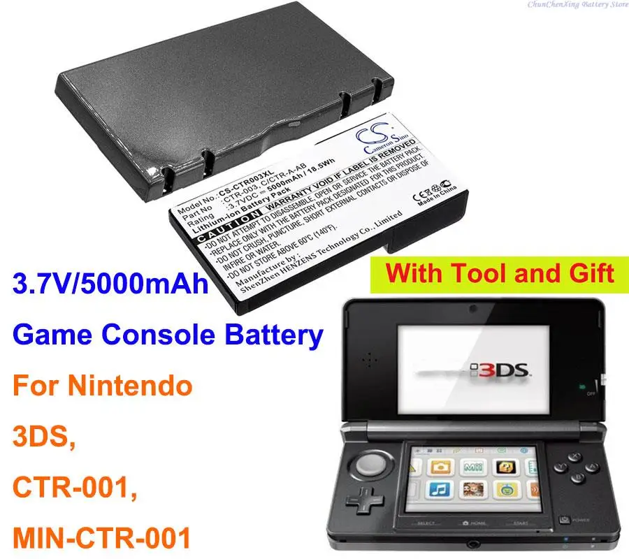 Batteria Per Console Di Gioco Orangeyu 5000Mah C/Ctr-A-Ab, Ctr-003 Per Nintendo 3Ds, Ctr-001, Min-Ctr-001