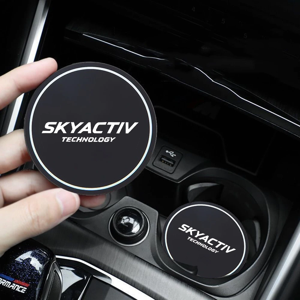 2 Pcs Car Water Cup Pad Ottle Holder Coaster Auto Interior Cup Holder Per Mazda Skyactive 2 3 5 6 8 Cx3 Cx4 Cx5 Cx8 Cx9 Cx30