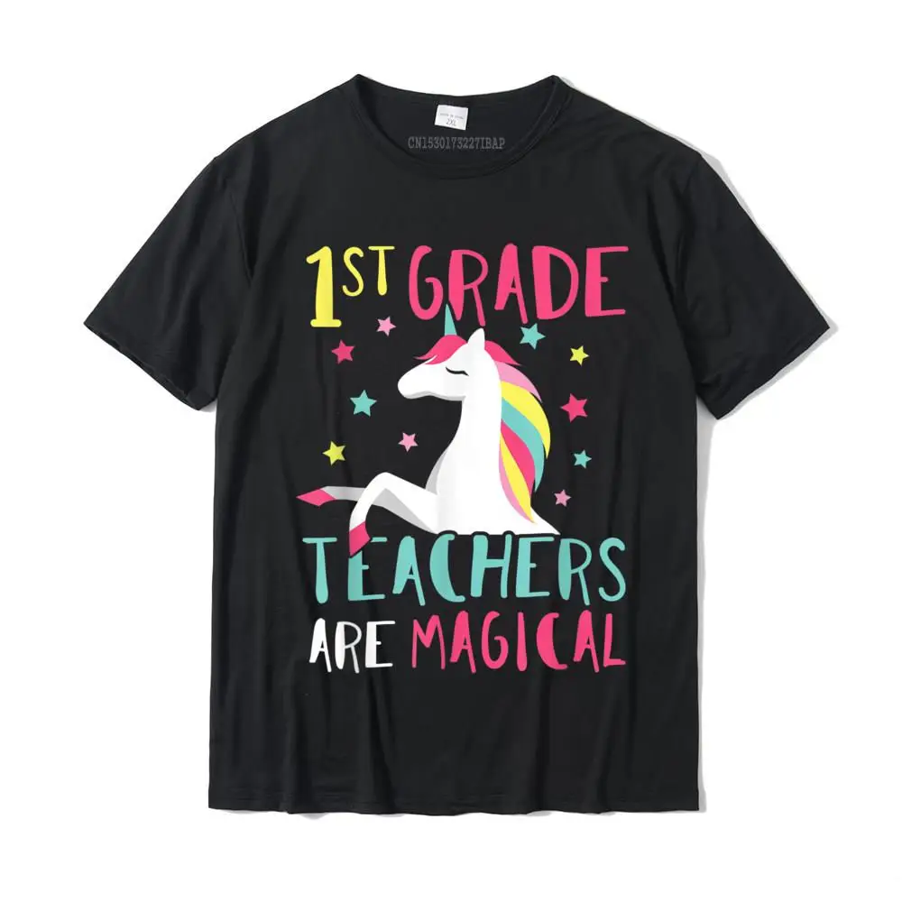 Camicia Da Insegnante Divertente Unicorno Di 1 ° Grado Top Coupon Magliette Di Design Harajuku Abbigliamento Natalizio Maglietta Estetica Cotone Uomo 