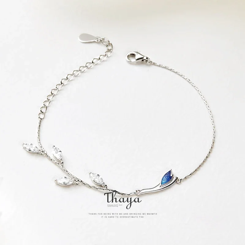 Thaya Bracciale In Stile Cinese Per Donna Design Originale S925 Bracciali In Argento Sterling Per Ragazze Eleganti Gioielli In Cristallo Speciale