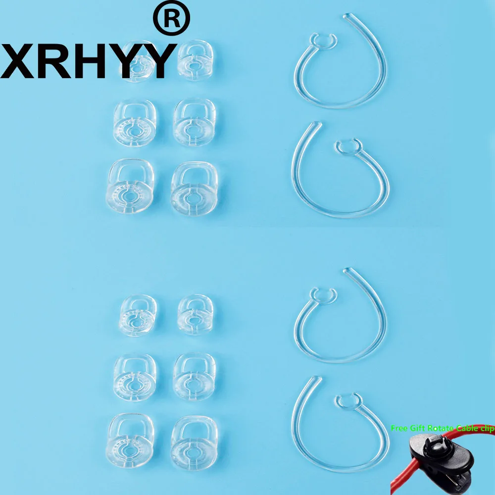 S/M/L Clear Gel Eargel Di Ricambio 12 Pezzi Auricolari E 4 Pezzi Gancio Per L'Orecchio Per Plantronics M155 M165 M1100 M100 M55 M28 M25 Voyager Edge