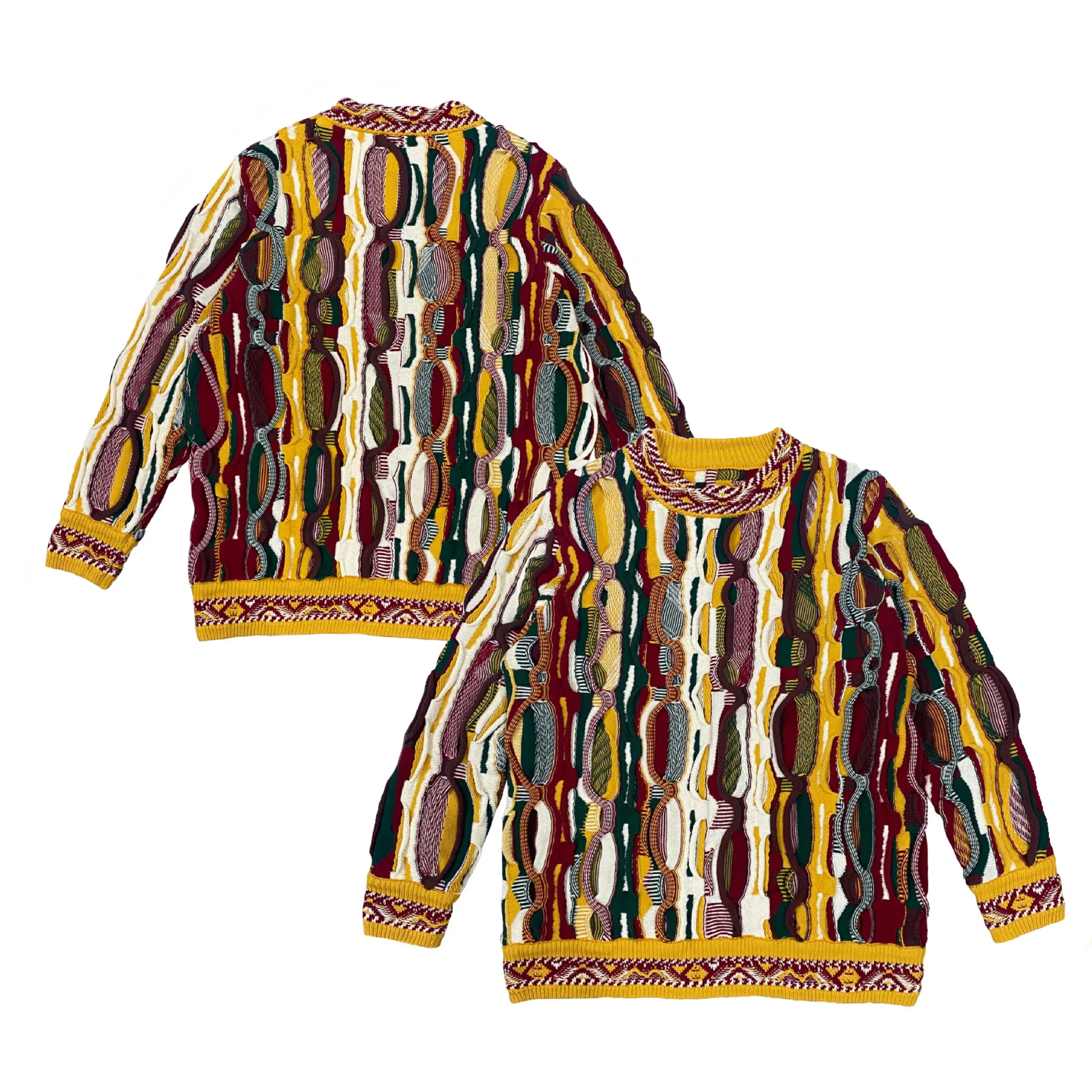 Kabital Vintage Hirata E Hiro Melone Amaro Girocollo Sciolto Maglione Vintage Stereo Color Pop