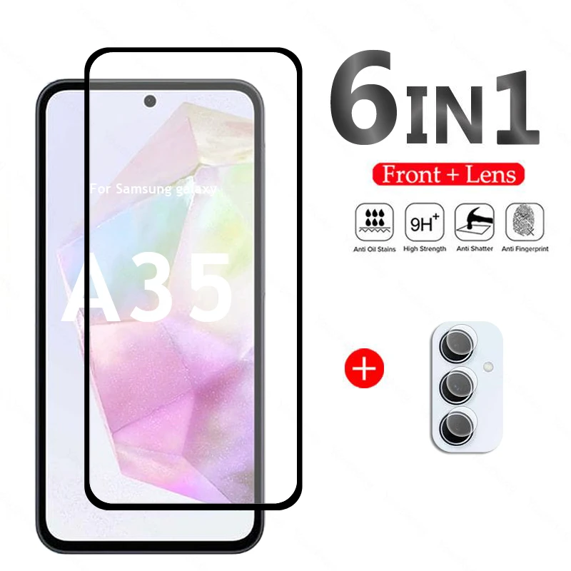 Per Samsung Galaxy A35 Glass Screen Protector Camera Film Glass Samsung Galaxy A35 Vetro Temperato Samsung Galaxy A35 Glass