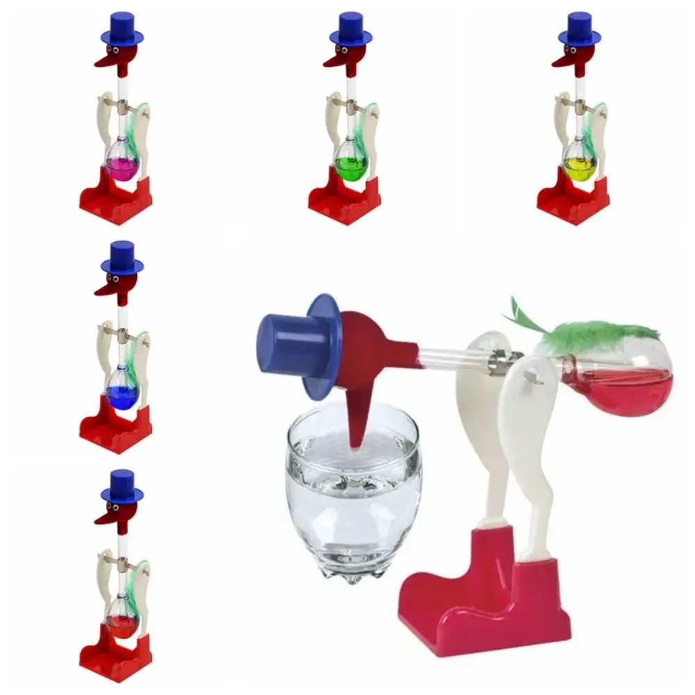 Con Fluid Drinking Bird Non-Stop Vetro A Movimento Perpetuo Lucky Bird Duck Trasparente Balance Drink Water Bird
