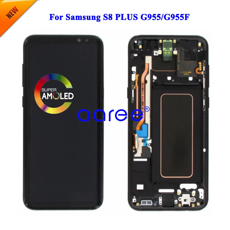 Lcd Ricondizionato Super Amoled Per Samsung S8 Plus Lcd G955F Lcd Per Samsung S8 Plus Schermo Lcd Touch Digitizer Assembly