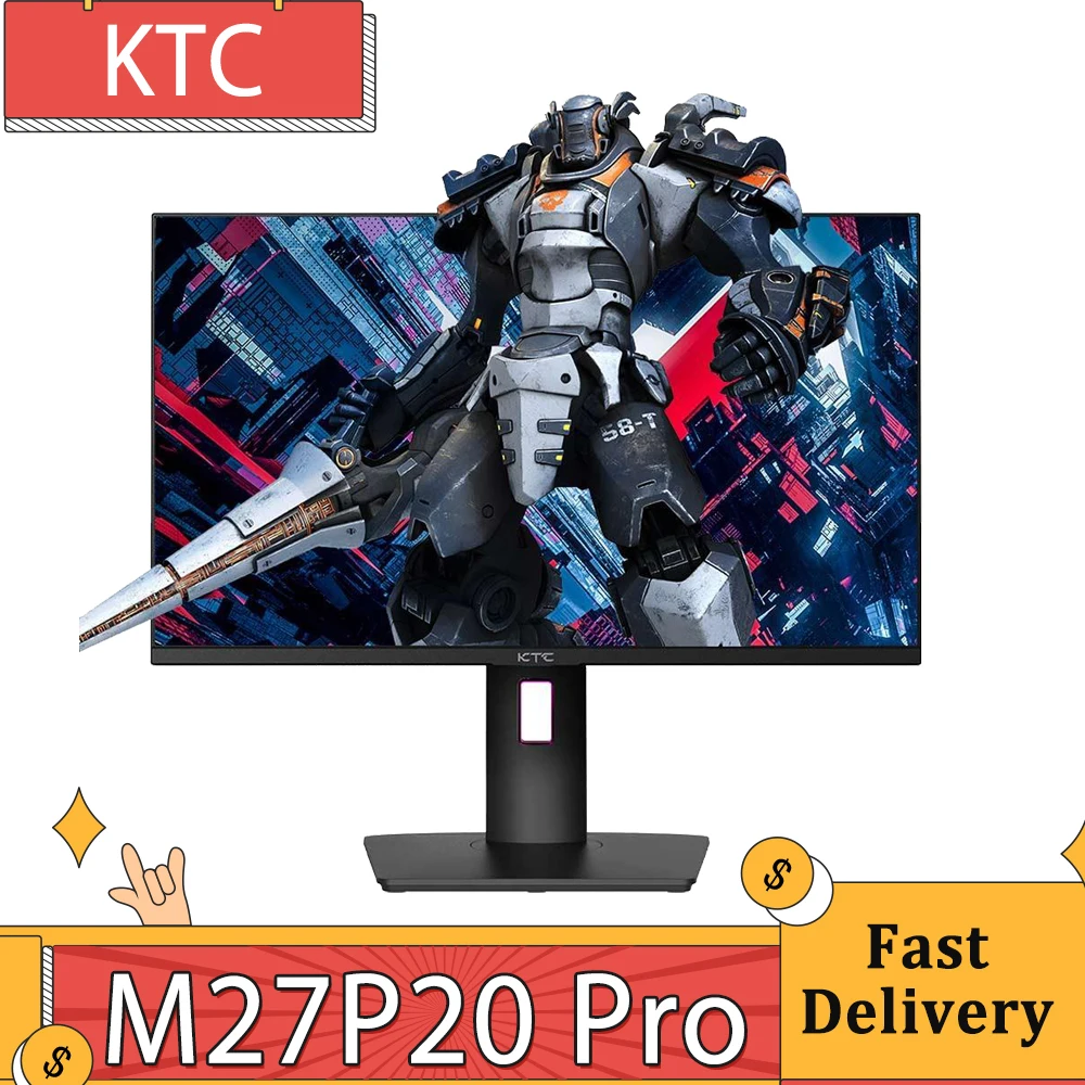 Ktc M27P20 Pro Mini Monitor Da Gioco Led Da 27 Pollici, 3840X2160 Uhd 160Hz 4K Auo Pannello Ips Veloce, Tempo Di Risposta Mprt 1Ms, Supporto Vesa