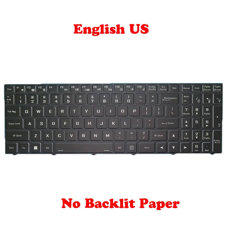 Laptop No Retroilluminato Us Uk Jp Gr Ru Tastiera Per Gigabyte Gaming G5 (2023) G5 Kf Kf5 G5 Mf Mf5 G7 (2023) G7 Kf Mf Inglese Nuovo