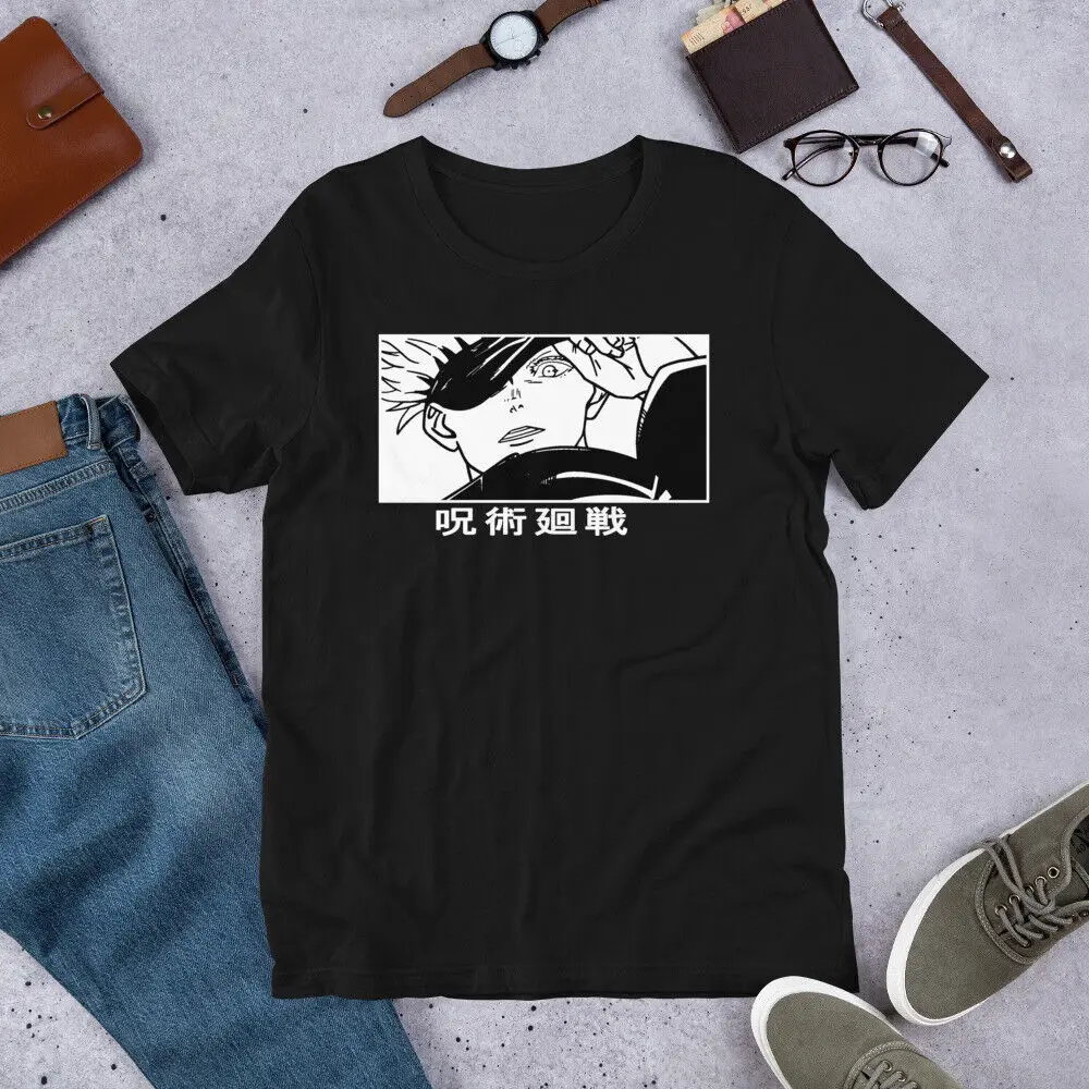 Satoru Gojo Nuova Camicia Unisex, Satoru Gojo, Manga,Jujutsu Kaisen Anime Maniche Lunghe