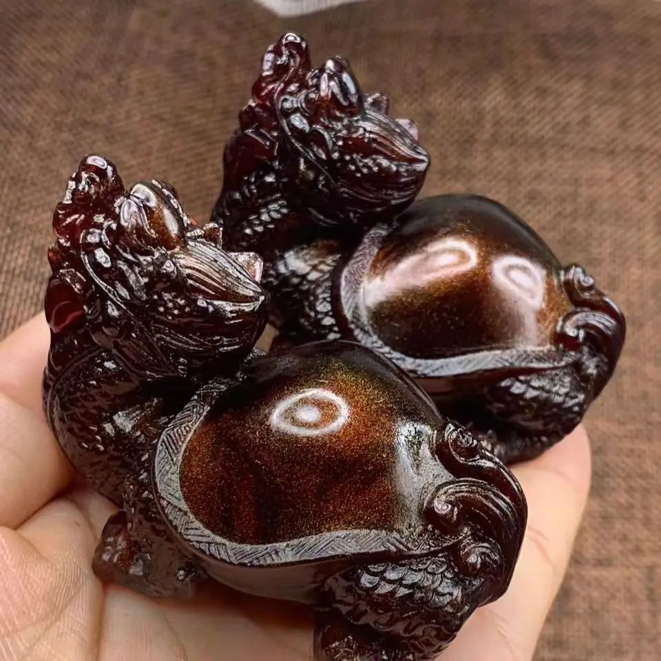 Giada Cambia Vecchio Materiale Ambergris Grigio Ambra Drago Tartaruga Manico Pezzi Ornamenti Gioca Con Gioielli Accessori In Oro Nero