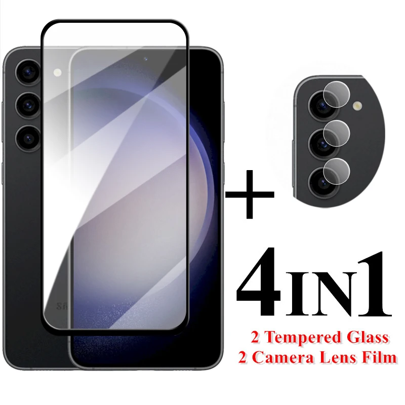 Per Samsung Galaxy S23 Plus 5G Screen Protector 6.6 Pollici Full Cover Glass Samsung S23 Plus Vetro Temperato Galaxy S23 Lens Flim