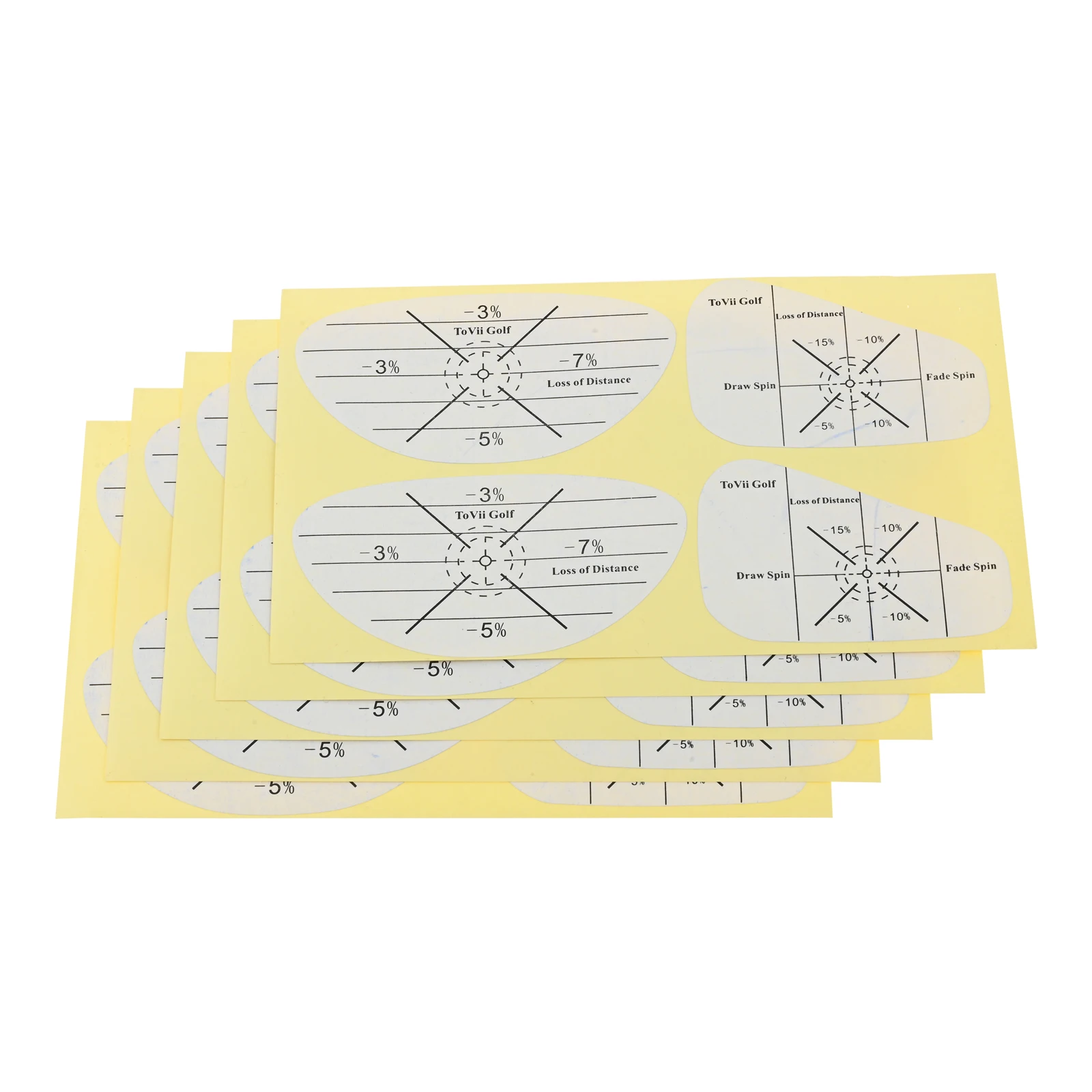5 Fogli Golf Impact Tape Sticker Golf Club Sticker Impact Tape Analisi Della Consistenza Club Impact Stickers Per Woods Irons Putter