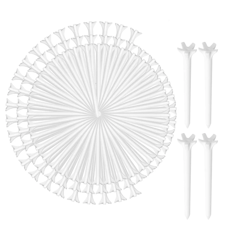 100 Pezzi Golf Tees 2-3/4 Pollici 5 Poli T-Shirt Da Golf Professionali Durevoli In Plastica Per L'Allenamento Del Golf