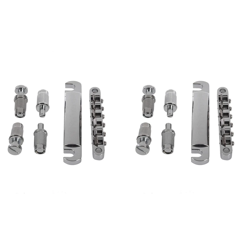 Chitarra Tune-O-Matic Bridge Tailpiece Tail Per Les Paul Lp Style 2 Set