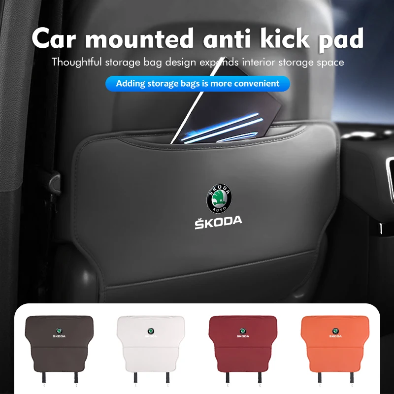 Car Back Anti Kicking Pad Half Pack Accessori Per Sedile Posteriore Per Skoda Fabia Kamiq Superb Mk3 Visions Yeti Scala Enyaq-Iv