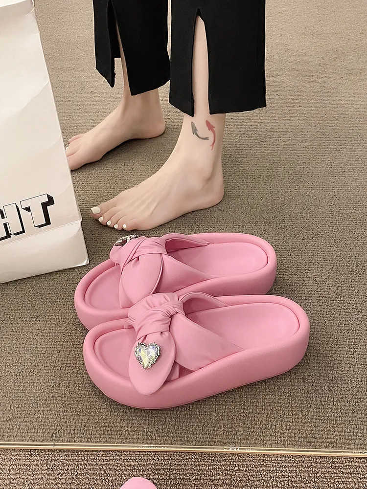 Scarpe Pantofole Da Donna Med Slipers Donna Butterfly-Knot Luxury Slides Scisto Female Beach Rubber 2023 Flat Summer Designer Sabot