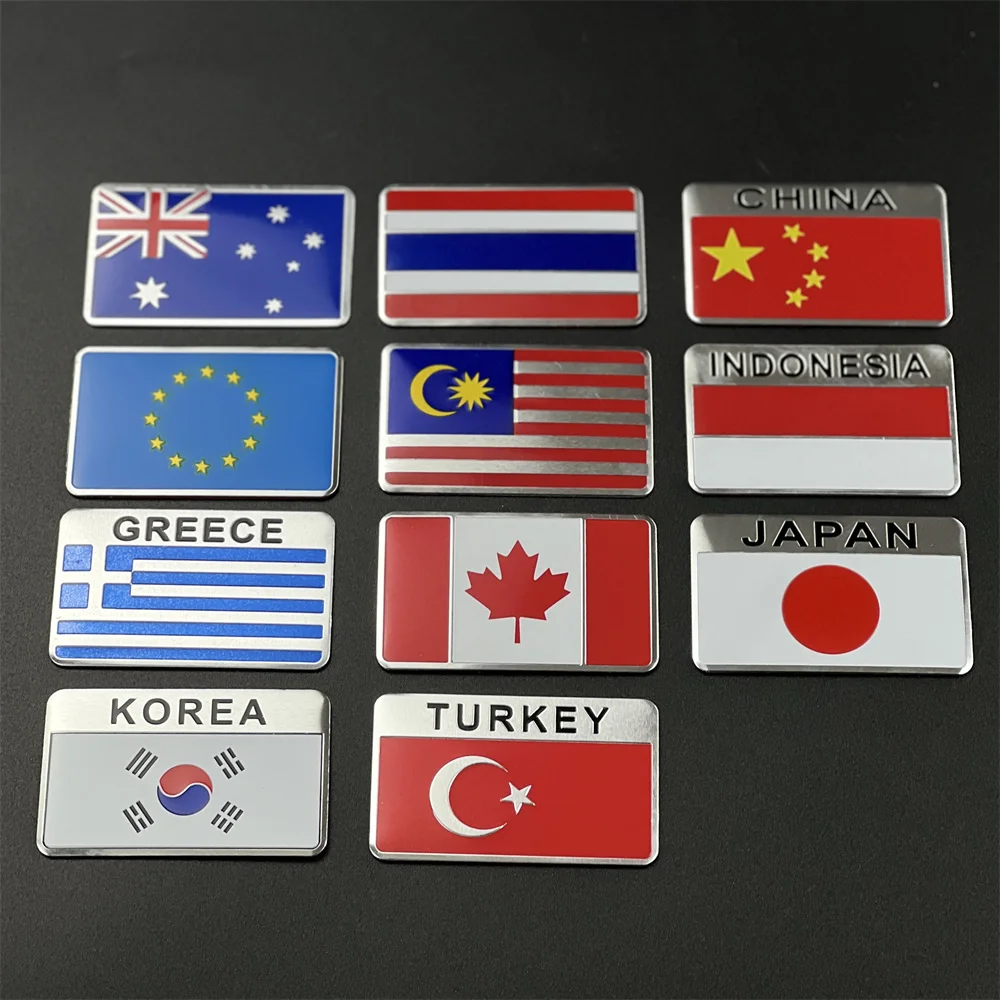 Adesivo Bandiera Nazionale Accessori Auto Per Fiat / Lancia / Maserati / Alfa Romeo / Chrysler / Dodge / Jeep/Borgward/Saturno