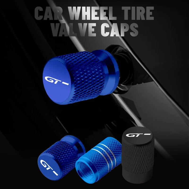 Per Peugeot Gt Emblem 106 107 206 207 208 301 307 408 508 2008 3008 Badge Car Wheel Tire Valve Caps Tire Stem Covers Accessori