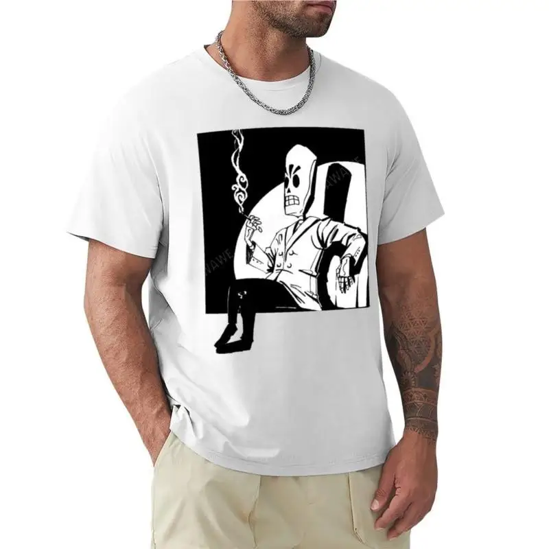 Uomo Estate Per Ragazzi Grim Fandango Ragazzi Animal Print Shirt Magliette Oversize Magliette Per Uomo Pack New Men Cotton Tshirt