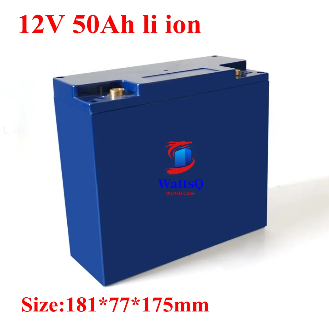 Impermeabile 12V 50Ah Batteria Agli Ioni Di Litio 12V 50Ah Batteria Agli Ioni Di Litio Bms 3S Per Led Light Searchlight Inverter Caricatore Xenon + 5A