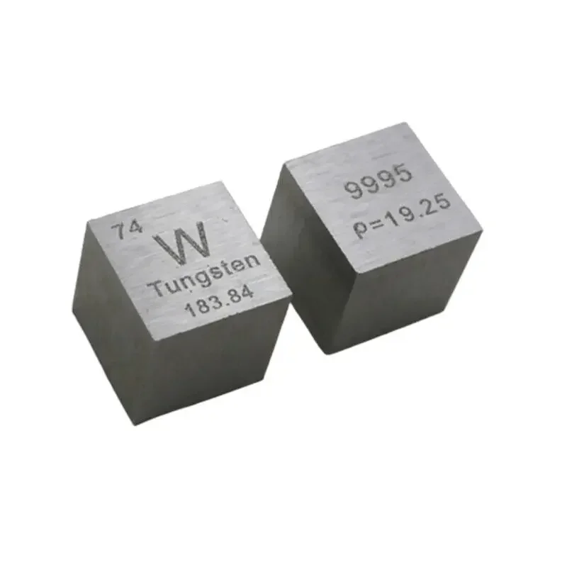 99.95% Metallo Di Tungsteno Ad Alta Purezza W 19.16G Elemento Intagliato Tavola Periodica Cubo Da 10Mm