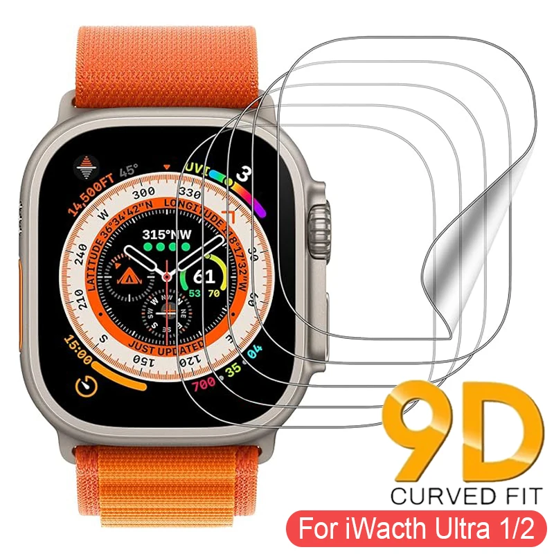 Pellicole Idrogel Curve 3D Per Apple Watch Iwatch Ultra Anti Scratch Soft Screen Protector Cover Non Glass Per Iwatch Ultra 2