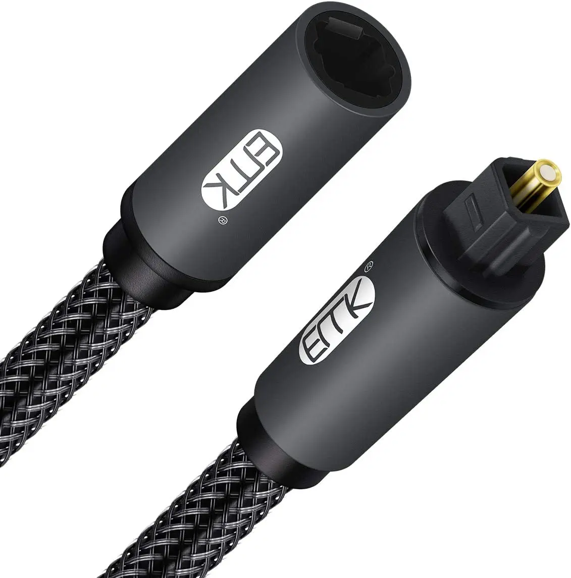 Cavo Ottico Emk Cavo Di Prolunga Ottico Da Compagno A Femmina Cavo Toslink Spdif Cavo In/Out Per Altoparlante Dvd Soundbar Smart-Tv