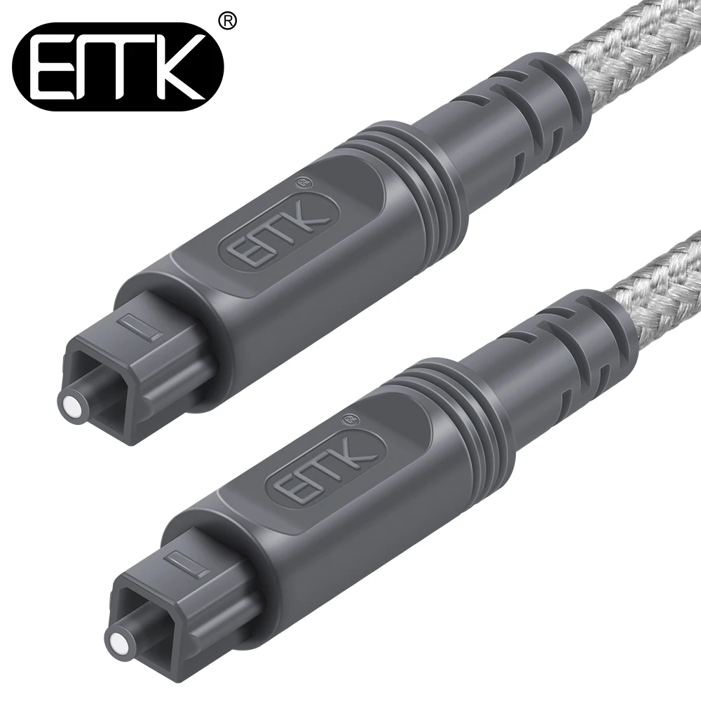 Cavo Ottico, Cavo Audio Ottico Emk Cavo In Fibra Ottica Durevole Cavo Toslink Per Home Theater, Soundbar, Tv, Altoparlante Ecc.
