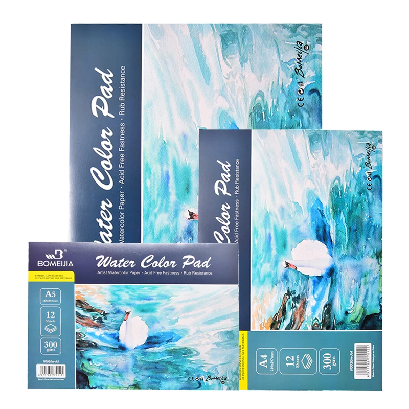 100% Cotone Acquerello Sketchbook 300G/M2 Water Color Drawing Paper Book Student Transfer Paper Papel Para Acuarela Art Supplies