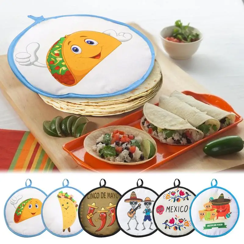 Sacchetto Scaldavivande Per Tortilla Sacchetto Di Stoffa Per Scaldavivande Messicano Portatile Per Microonde Ristorante Cibo Pancake Heat Wraps Suppor