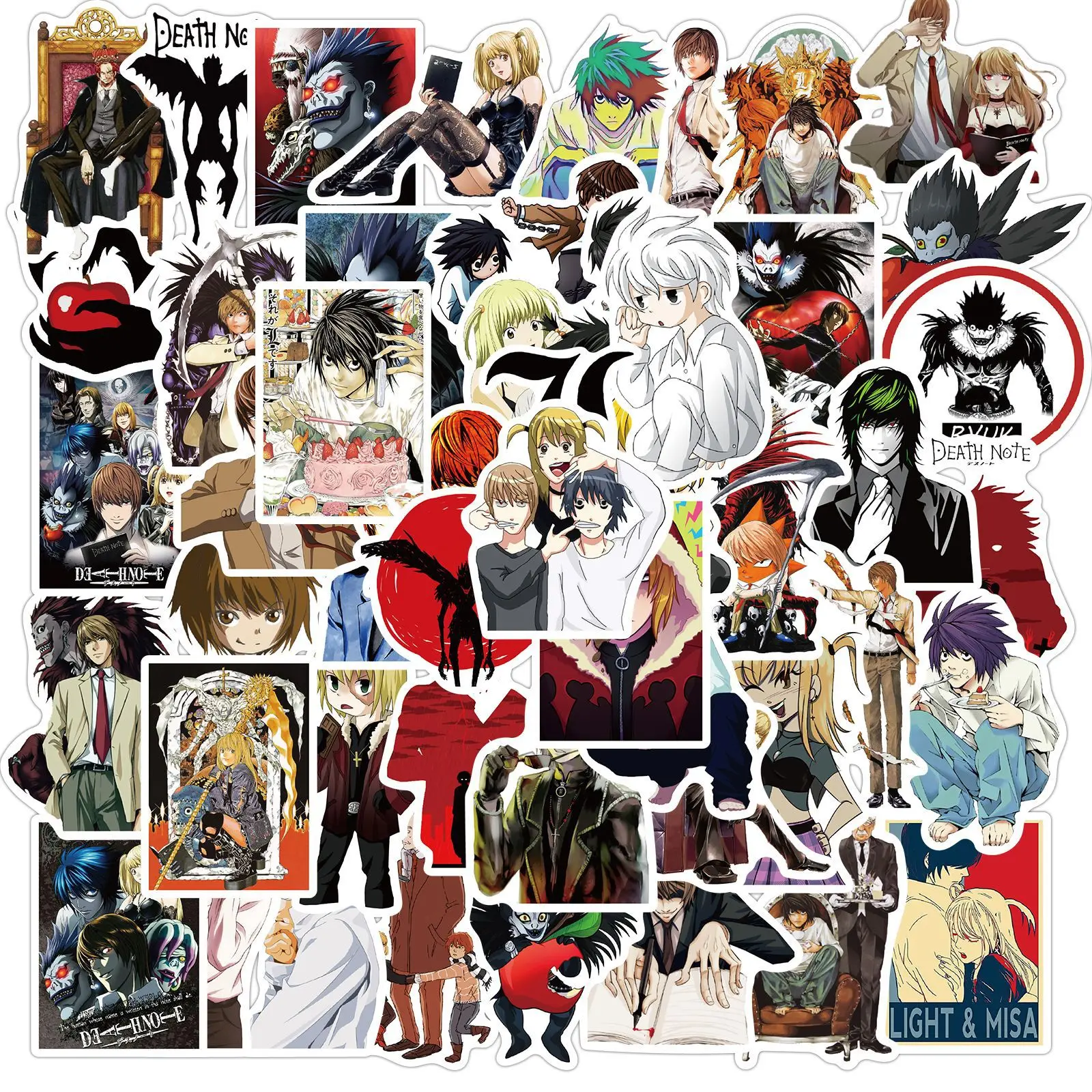 10/30/50Pcs Riman Death Note Cartoon Graffiti Impermeabile Sticker Valigia Notebook Frigorifero Skateboardstationeryboxwholesale