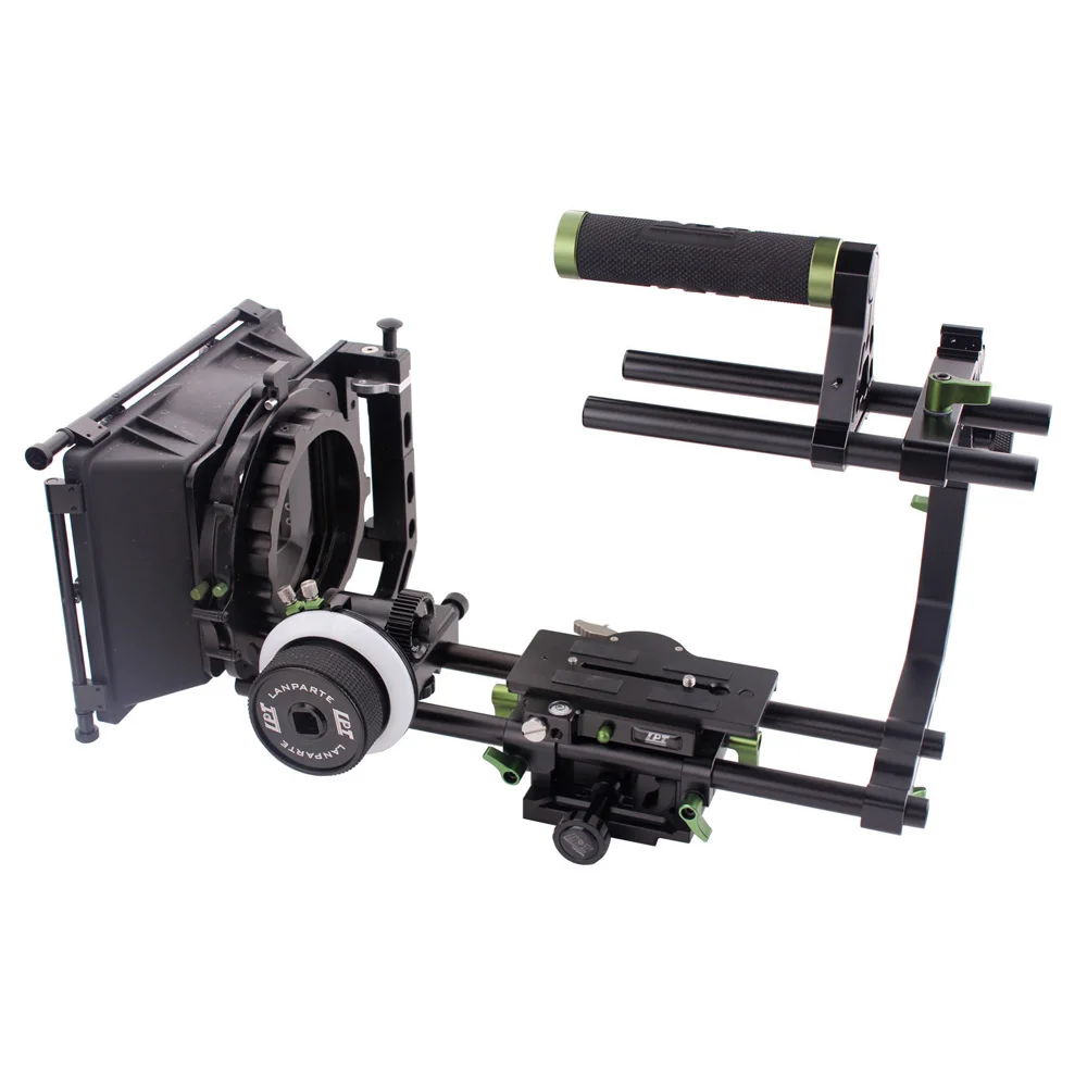 Lanparte Professional Kit Camera Dslr Treppiede Supporto Rig Segui Focus Matte Box Cage