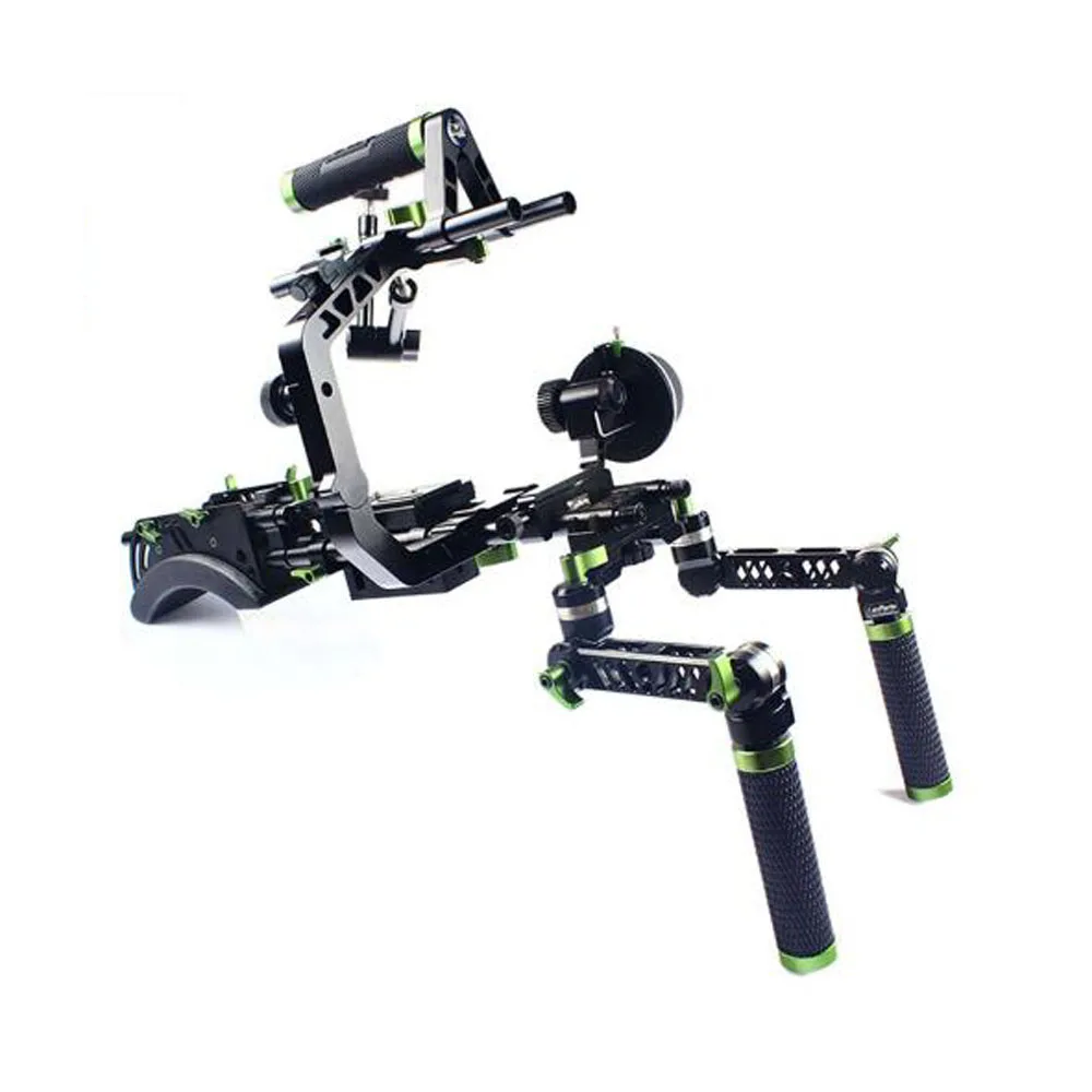 Lanparti Pro Dslr Camera Rig Kit W/ A/B Stop Follow Focus + C Arm Cage + Top Handle + Valigia