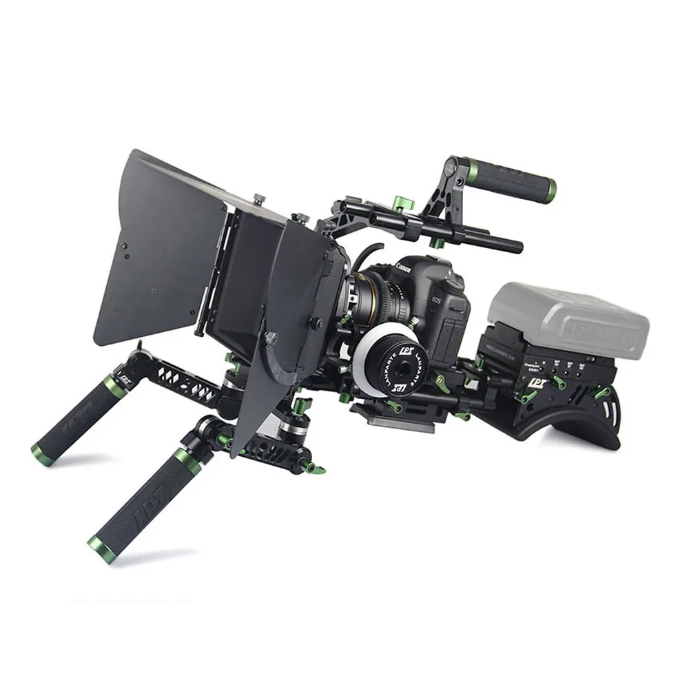 Lanparte Professional Shoulder Support Mount Rig Con Follow Focus, Matte Box Per Fotocamera Dslr
