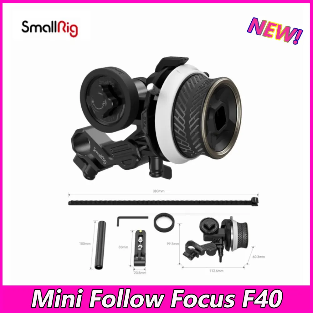 Smallrig Mini Follow Focus F40 3010C Portatile Mini Follow Focus Matte Box Controllo Dell'Obiettivo Wireless A Fuoco Rapido Per Fotocamera Dslr