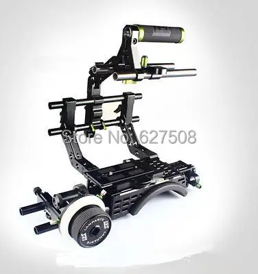 Lanparte A/B Segui Focus Impugnatura Superiore Impugnatura + C Gabbia V-Mount Piastra Di Base Per Dslr Camera Spalla Mount Rig Pad Kit Di Sistema