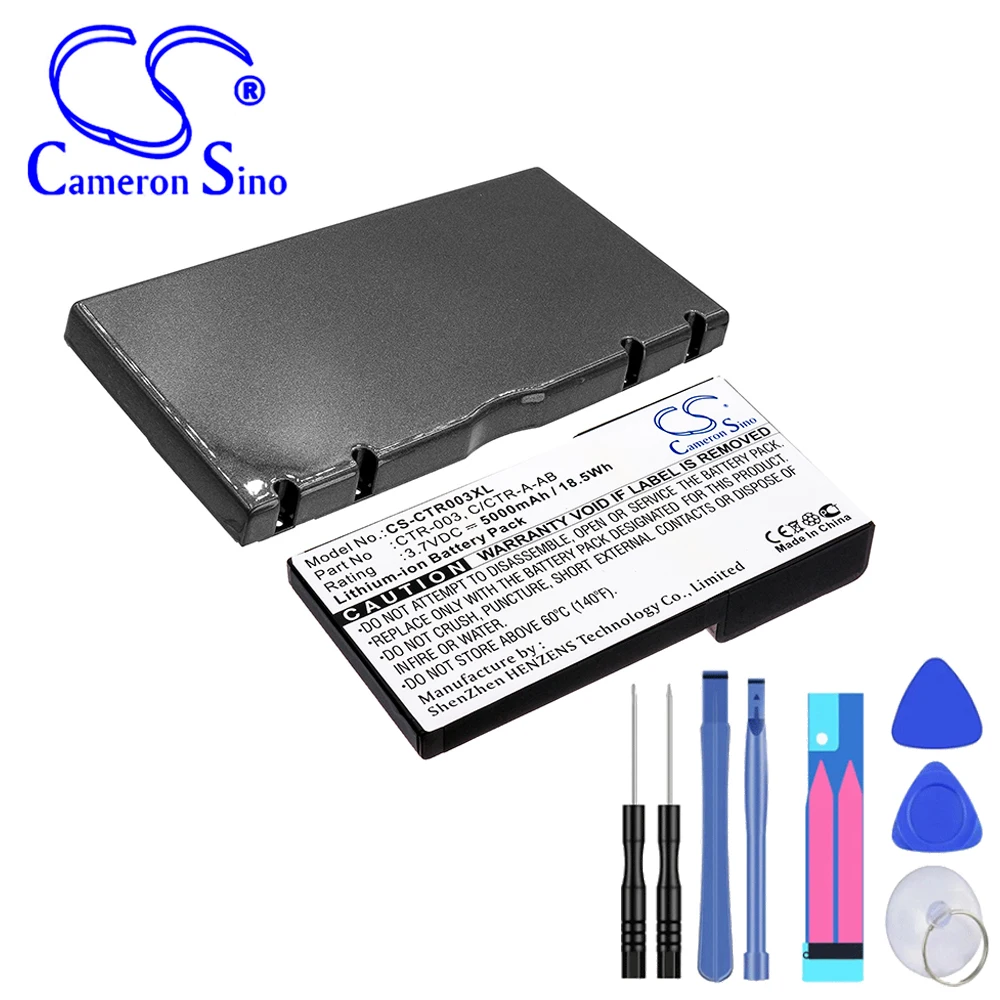 Console Di Gioco Batteria 5000Mah/18,50 Wh Per Nintendo C/Ctr-A-Ab Ctr-003 3Ds Ctr-001 Min-Ctr-001