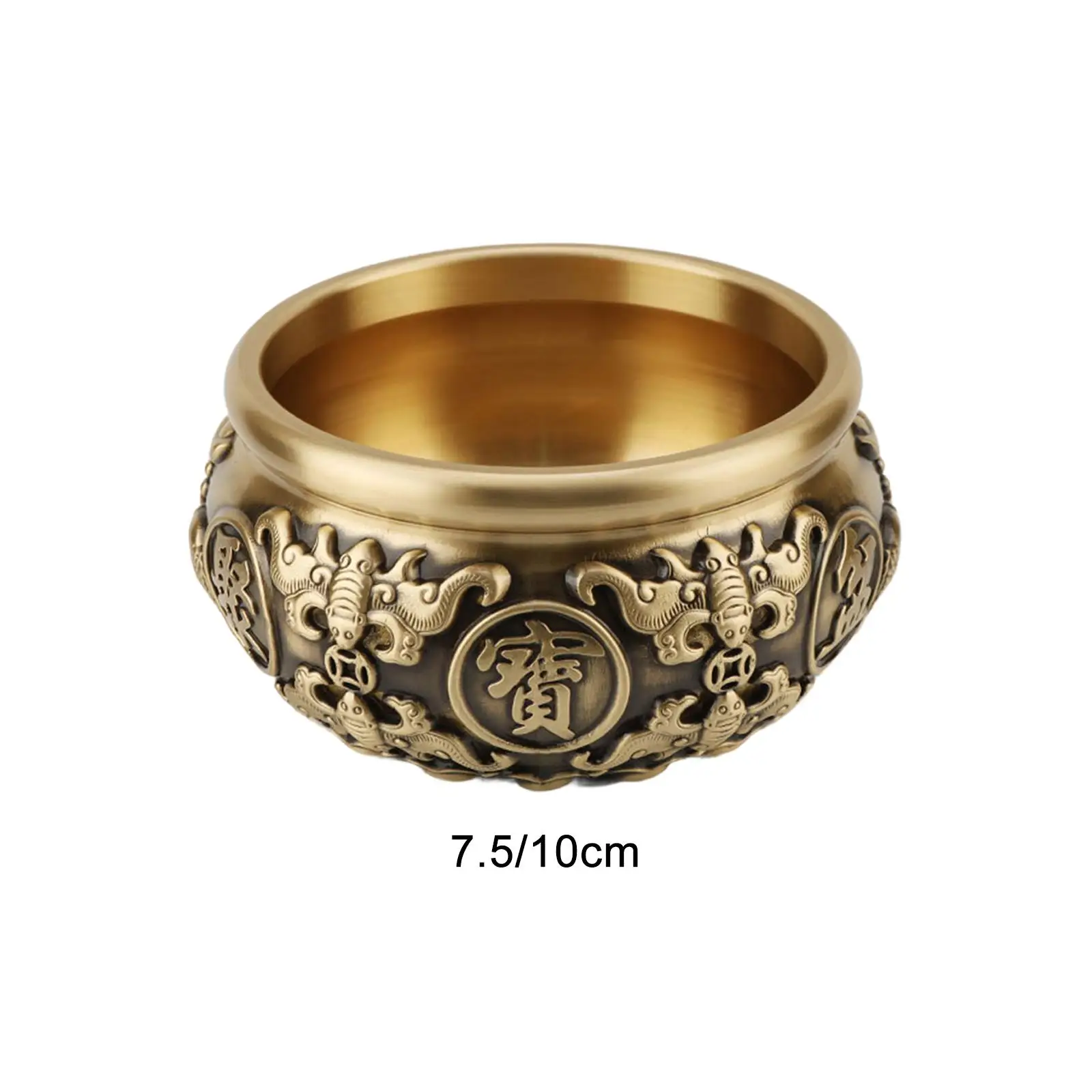 Cornucopia Bowl Craft Ornament Chinese Fortune Treasure Basin Feng Shui Treasure Basin Per Studio Desktop Indoor Office Bedroom