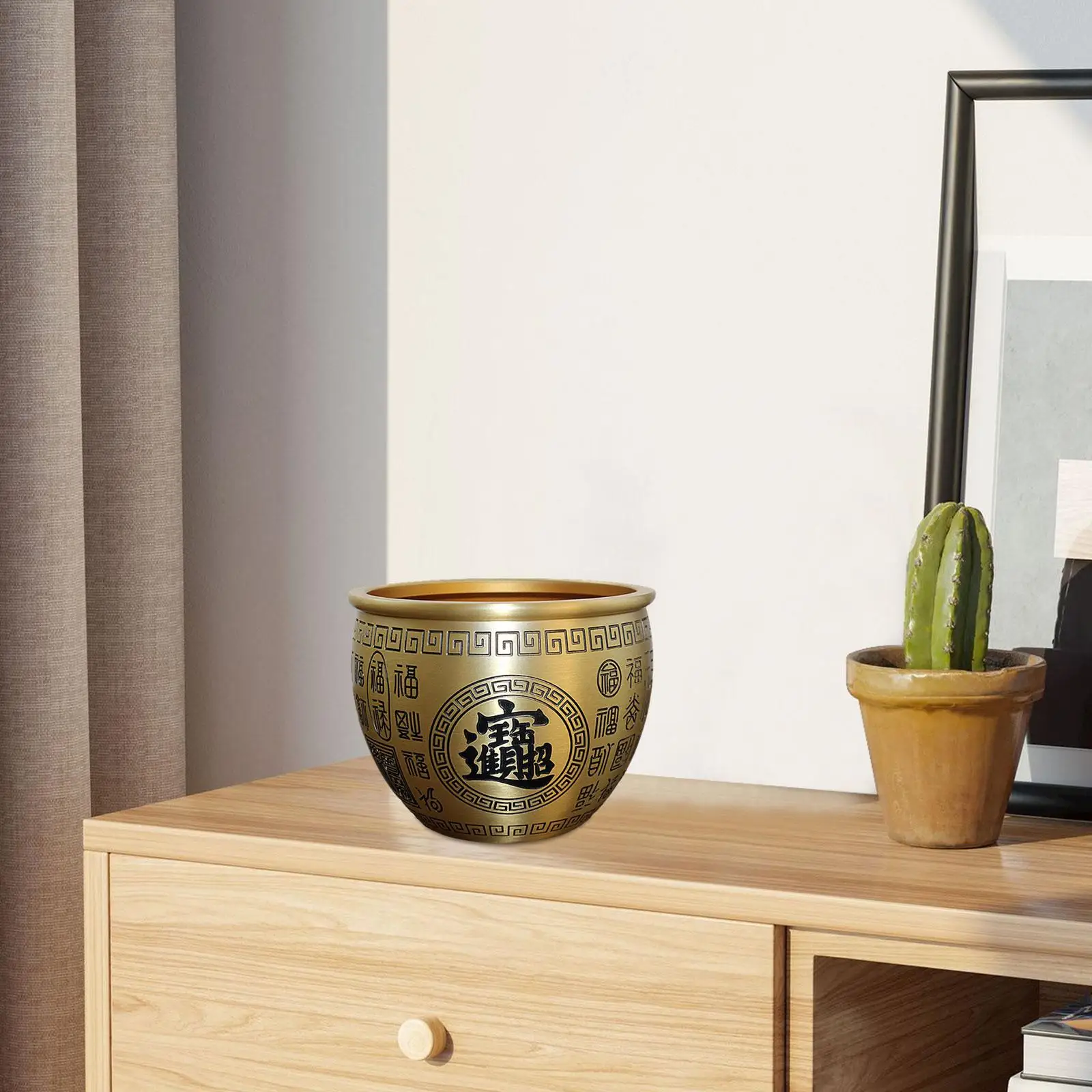 Feng Shui Treasure Bowl Cornucopia Bowl Good Luck Figurine, Bai Fu Bowl ,Wealth