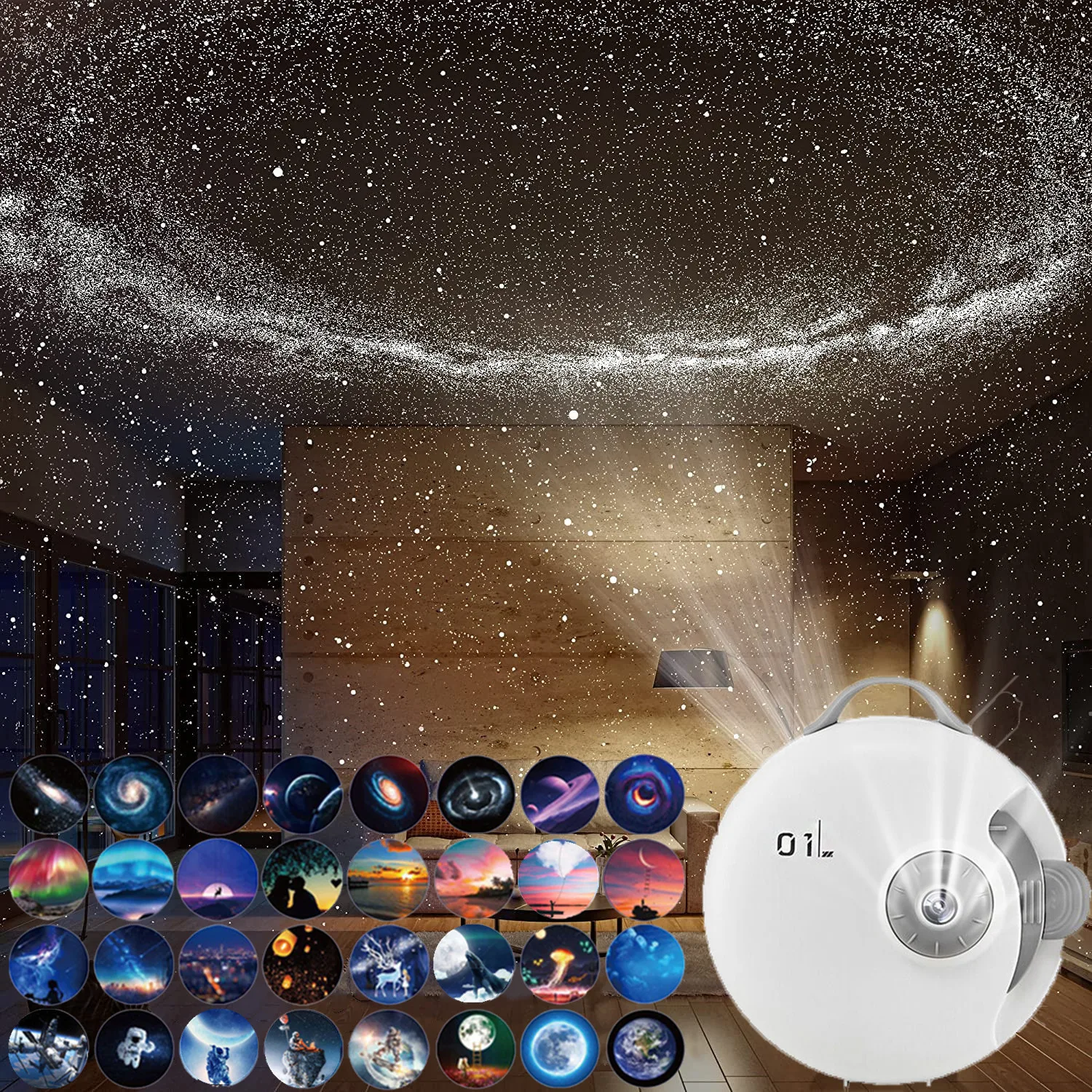 32 In 1 Led Star Projector Night Light Planetarium Projection Galaxy Starry Sky Projector Lampada Per Bambini Usb Ricaricabile Room Decor