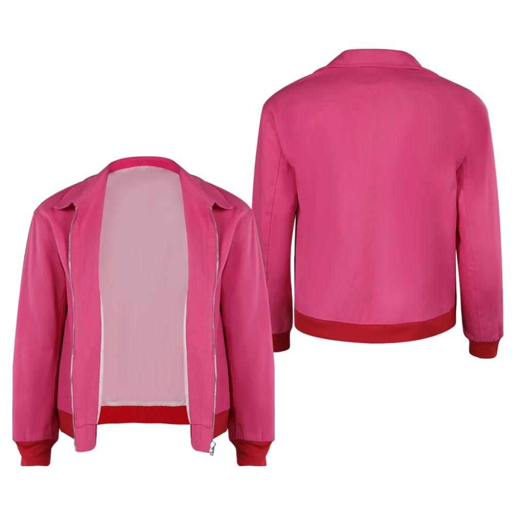 Persiana Barbier Ken Cosplay Ryan Gosling Pink Jacket Costume Fantasia Outfit Halloween Carnival Party Travestis Suit For Men Women