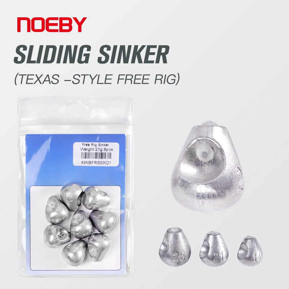 Noeby 14G 21G 28G Scorrevole Sinker Texas Rig Free Rig Florida Rig Carolina Rig Anti Hanging Bottom Sinkersoft Bait Fishing Affronta