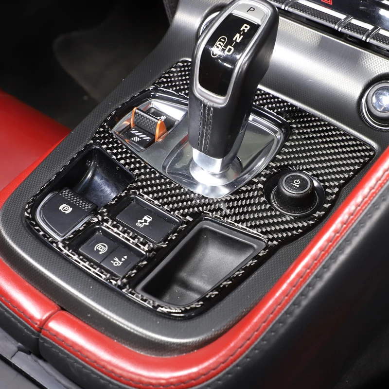 Per Jaguar F-Type 2013-2022 Soft Carbon Fiber Car Gear Indicator Frame Cover Trim Sticker Accessori Per Auto Interni