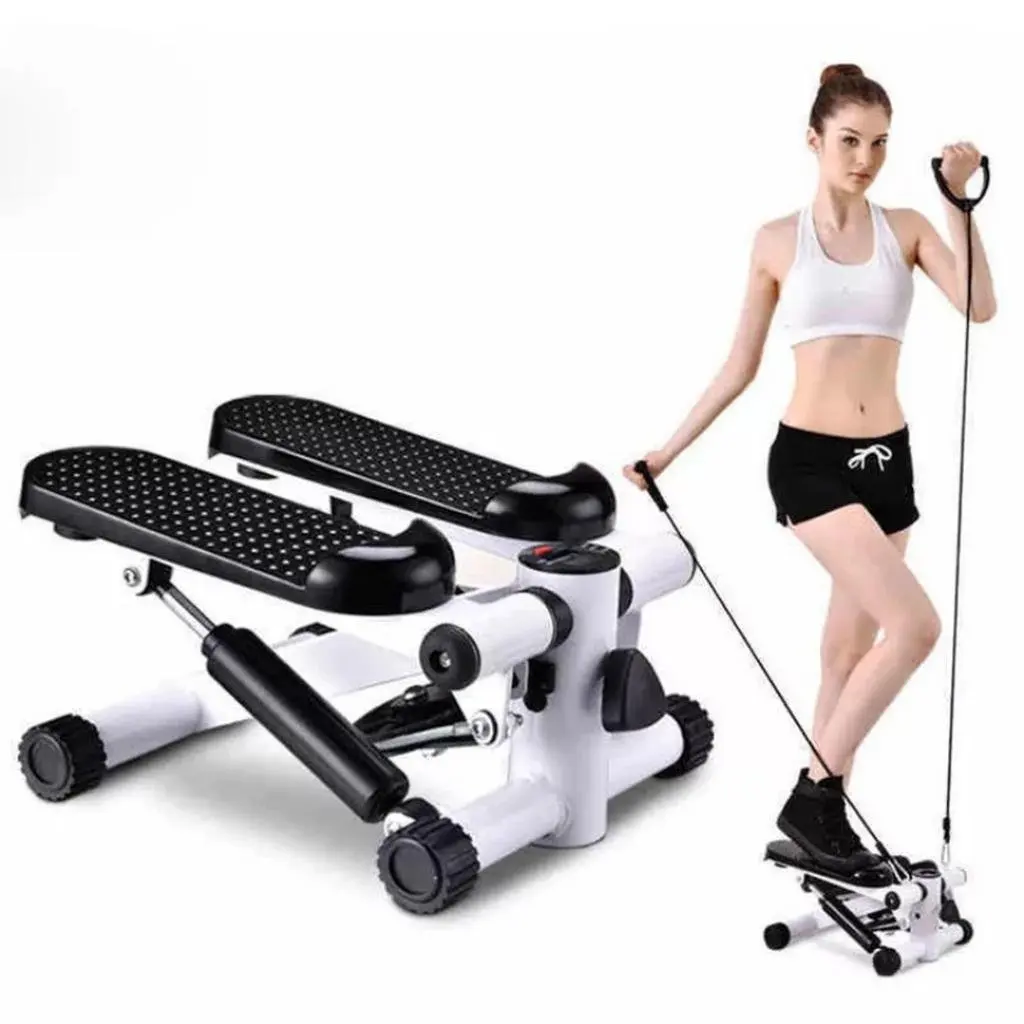 Mini Stepper Stair Stepper Pieghevole Pedale Stepper Attrezzature Per Esercizi Twist Stepper Machine Con Bande Di Resistenza Max 150Kg