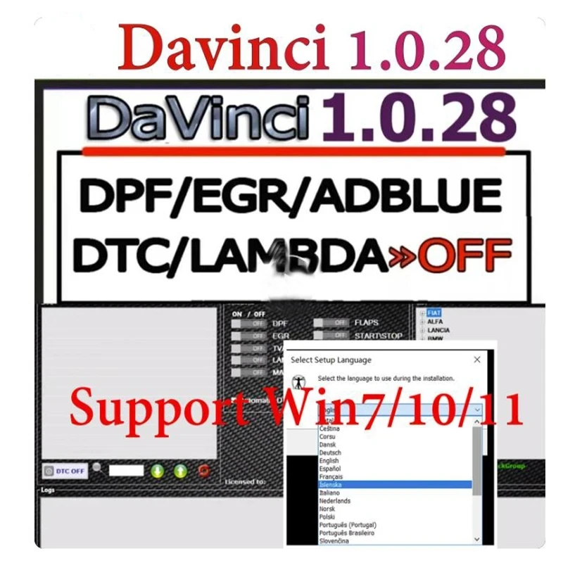 Software Davinci Il Più Nuovo 1.0.28 Pro Chiptuning Remapping Software Davinci Remap Supporto Davinci Win 7/10/11