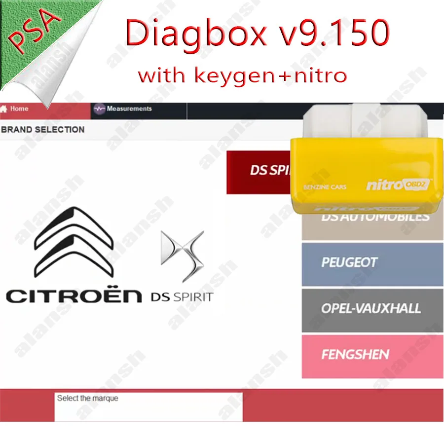 2024 Ultimo Diagbox V9.150 Per Psa Peugeot Citroen Ds Software Di Diagnosi Riparazione Auto Multilingue + Nitroobd