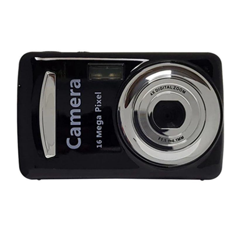 2X Fotocamera Digitale, Fotocamere Portatili 16 Milioni Di Pixel Hd Fotocamera Digitale Domestica Compatta Per Bambini Adolescenti Anziani Neri