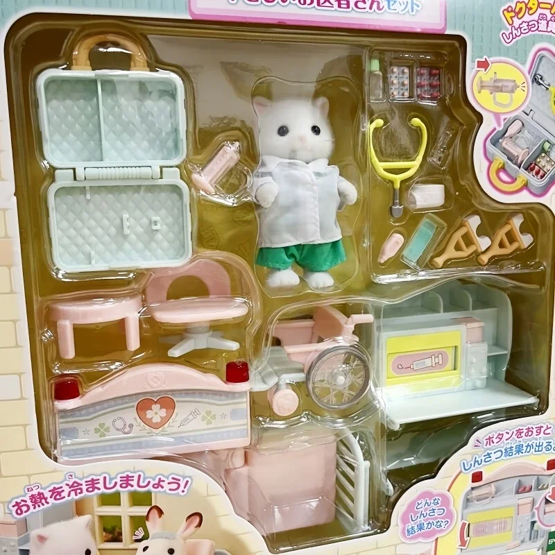 Sylvanian Family Anime Girl Figures Cute Plushies Pvc Forest Small Clinic Series Kind Nurse Forest Dentista Decorazione Regalo Giocattolo