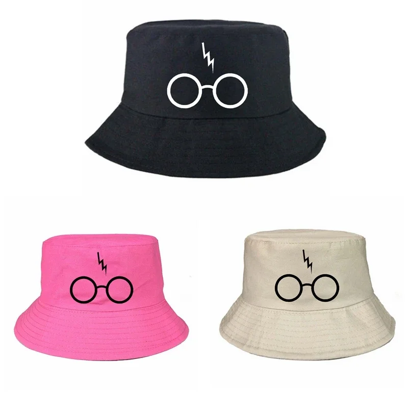 Harryy Potter Magic Fisherman Hat Canvas Gift Harry Magic Glasses Pattern Parasole Decorazione Esterna Mystery Gift
