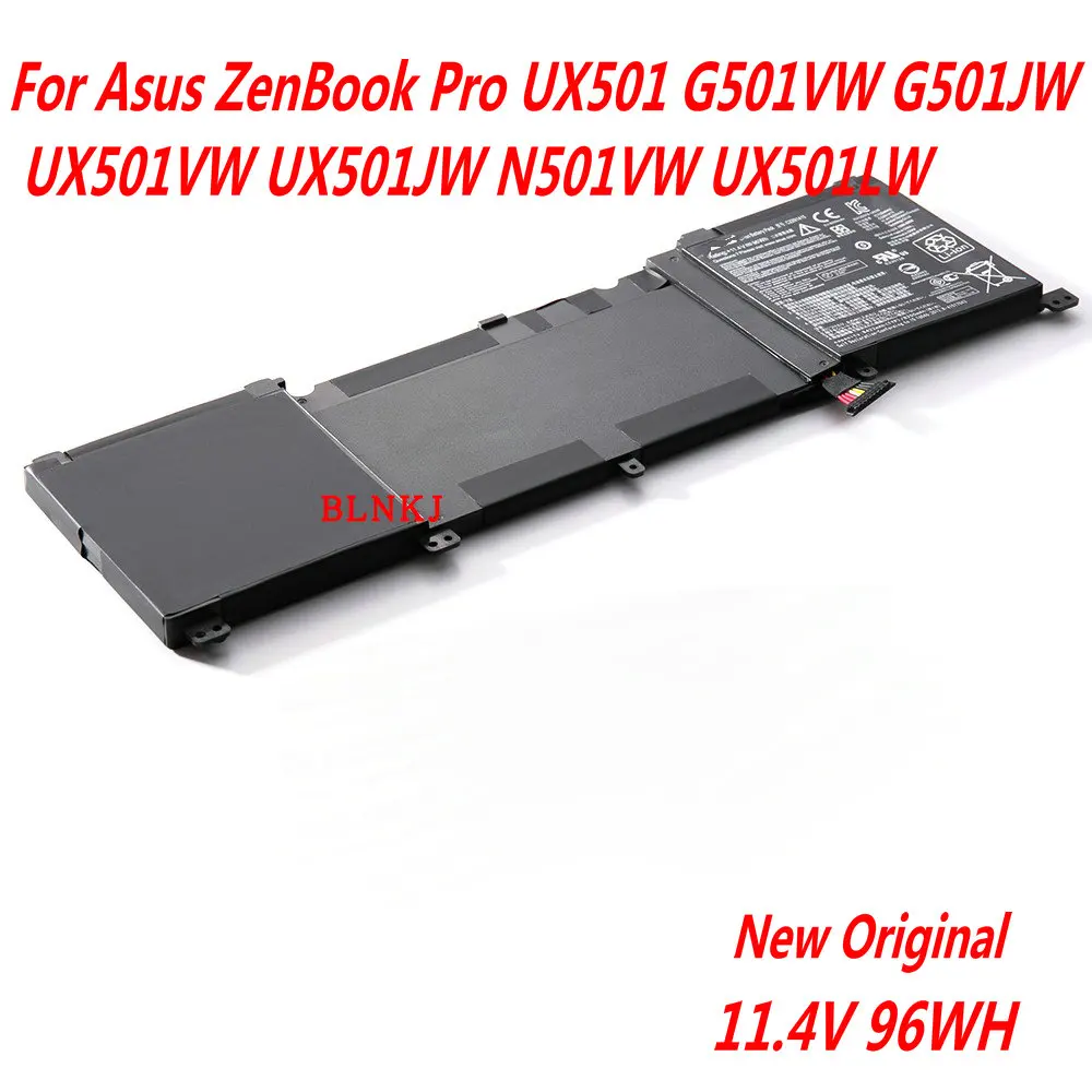 Nuova Batteria Per Laptop 11.4V 96Wh 8200Mah C32N1415 Per Asus Zenbook Pro Ux501 G501Vw G501Jw Ux501Vw Ux501Jw N501Vw Muslimb